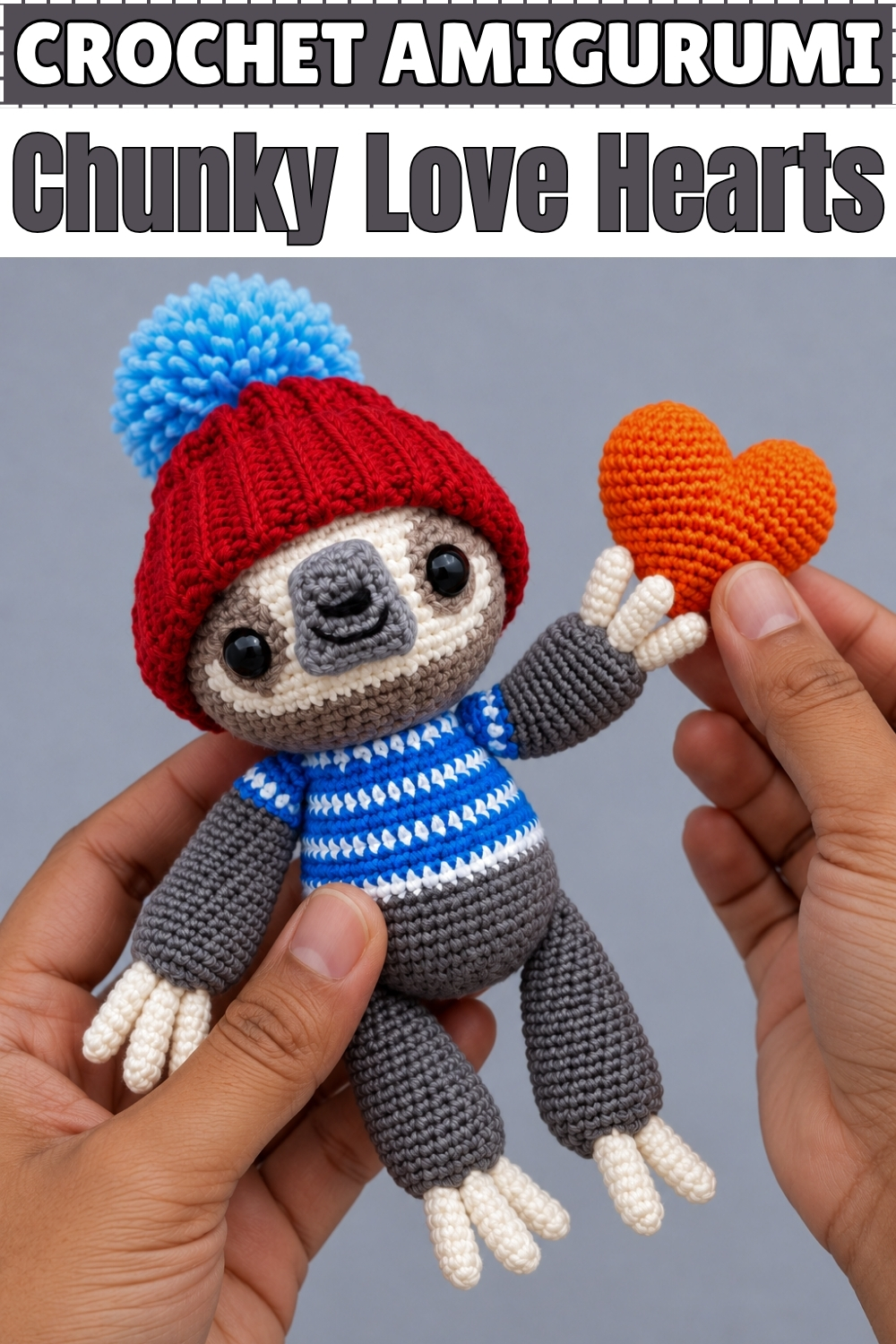 CROCHET AMIGURUMI Chunky Love Hearts