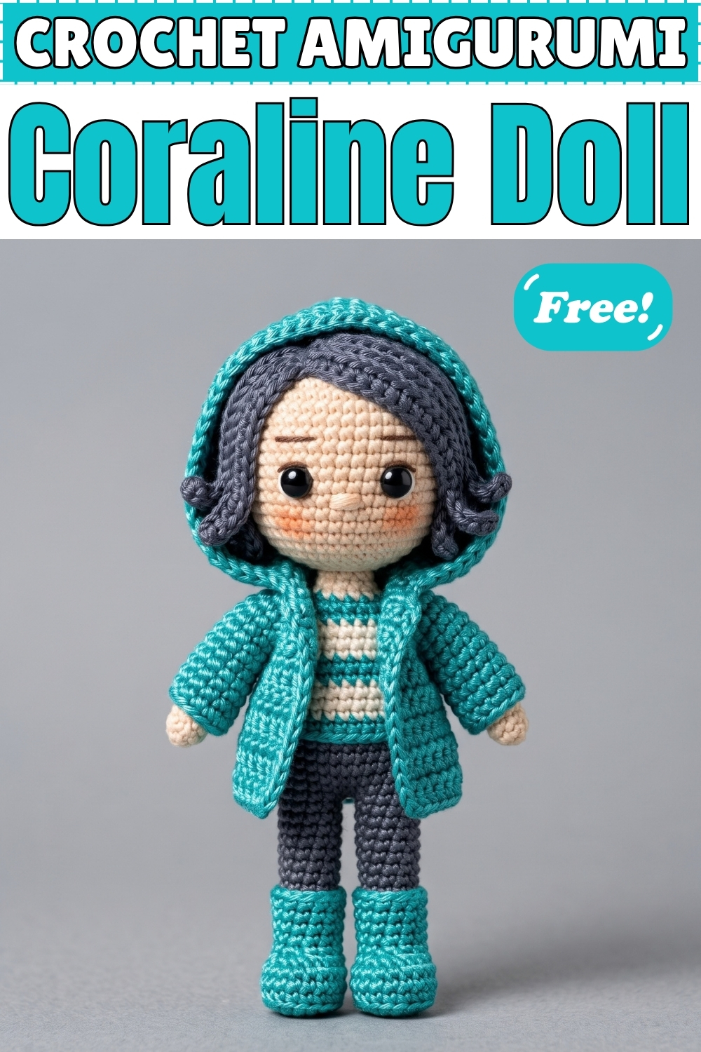 CROCHET AMIGURUMI Coraline Doll