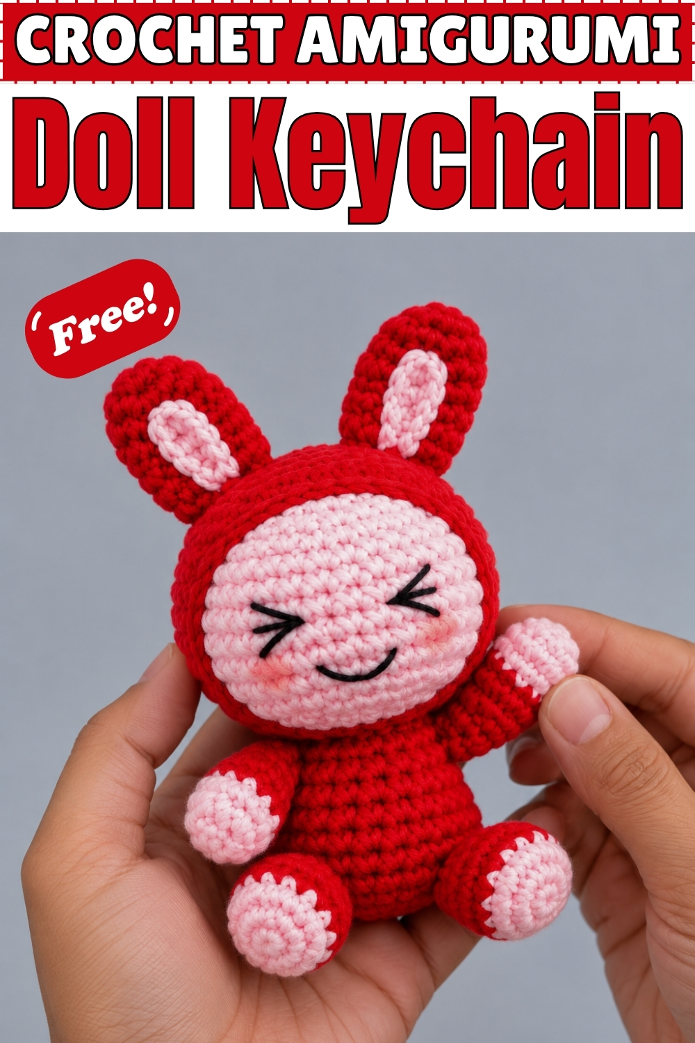 CROCHET AMIGURUMI Doll Keychain