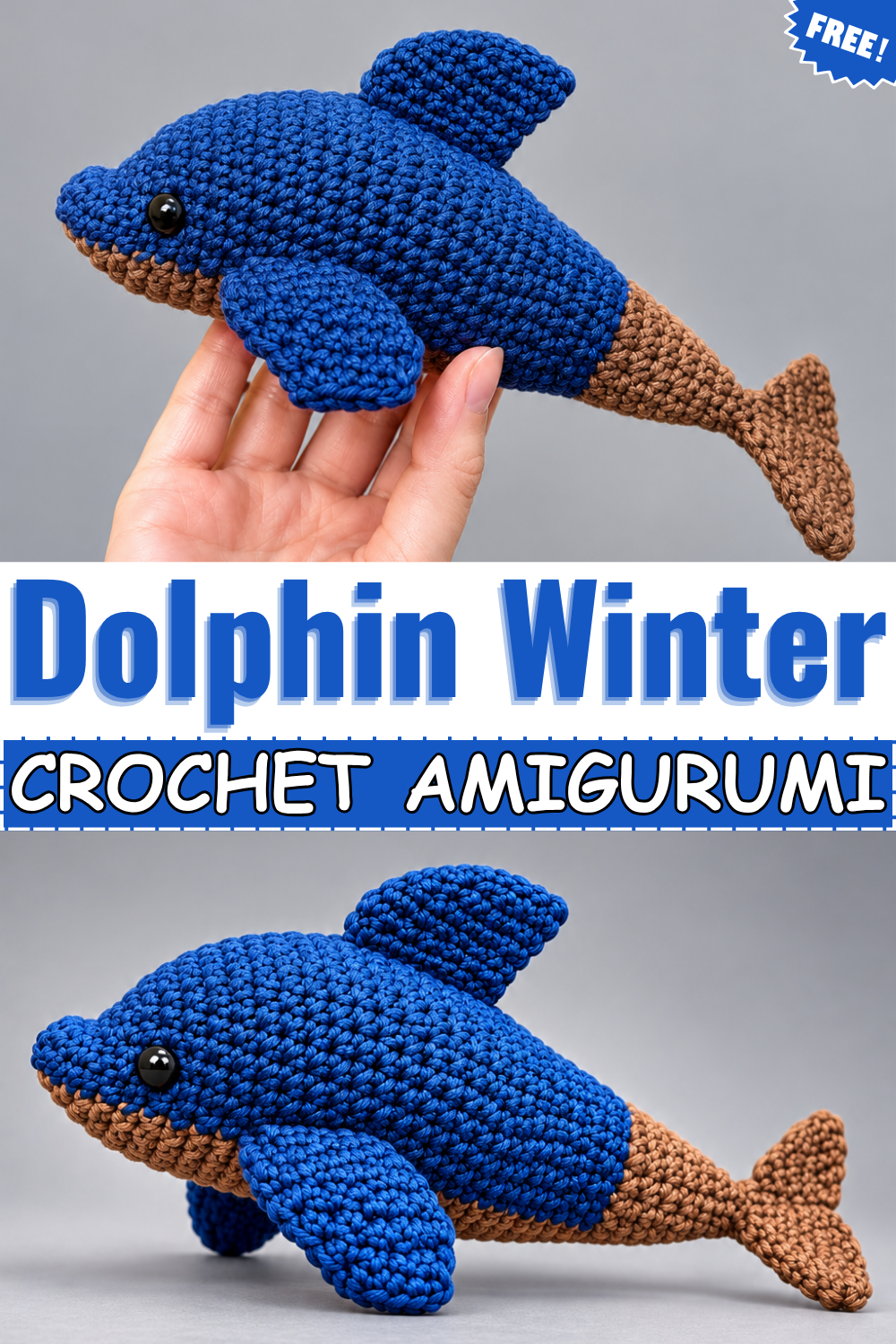 CROCHET AMIGURUMI Dolphin Winter