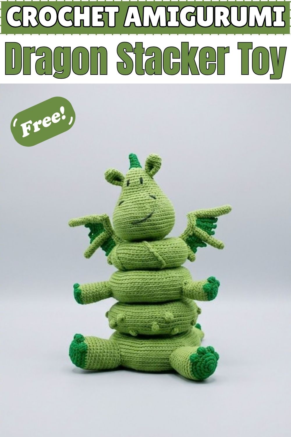 CROCHET AMIGURUMI Dragon Stacker Toy