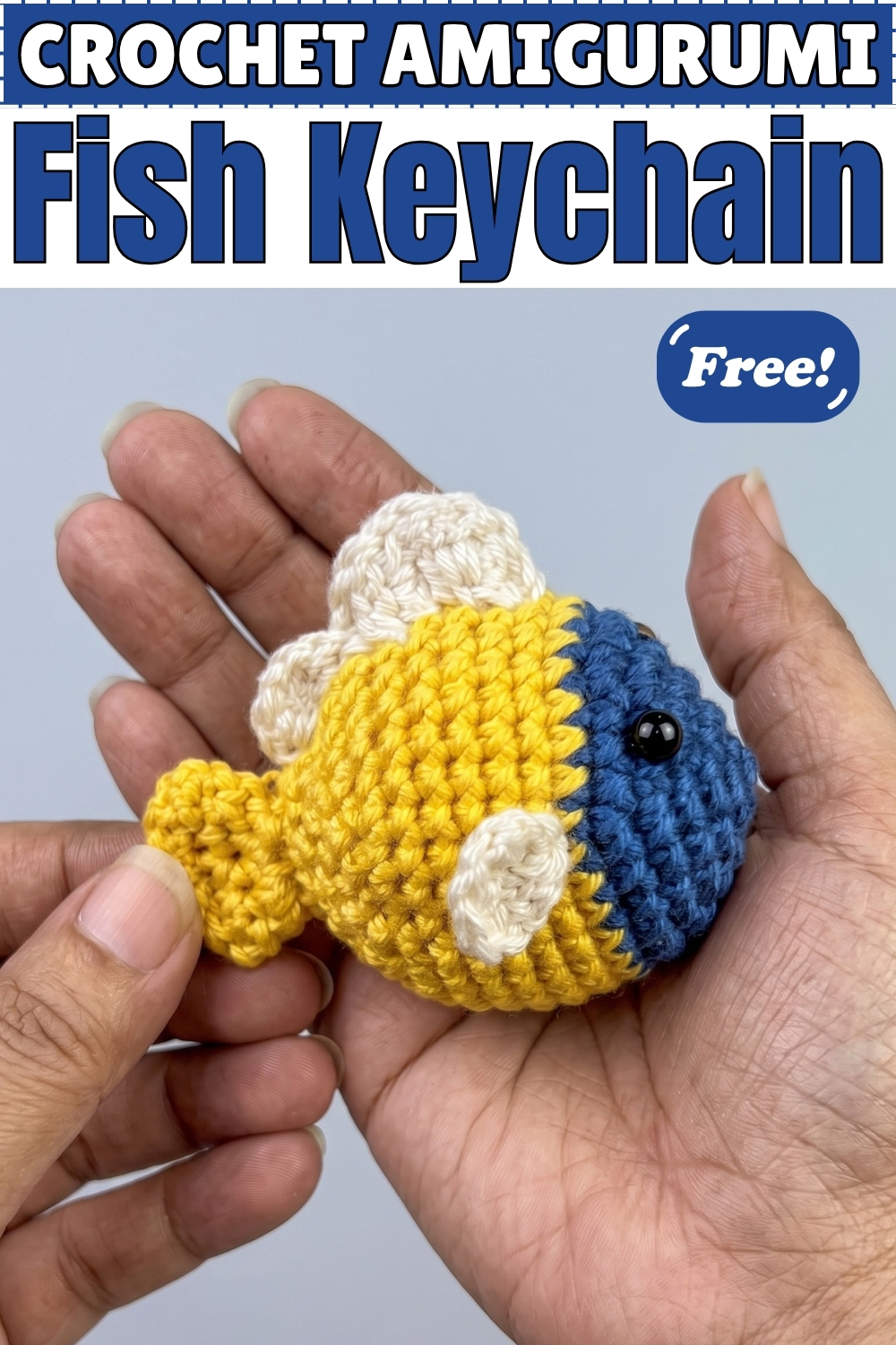 CROCHET AMIGURUMI Fish Keychain