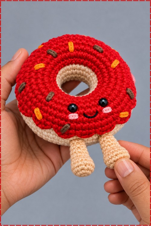 Copy of Crochet Donut Keychain 3