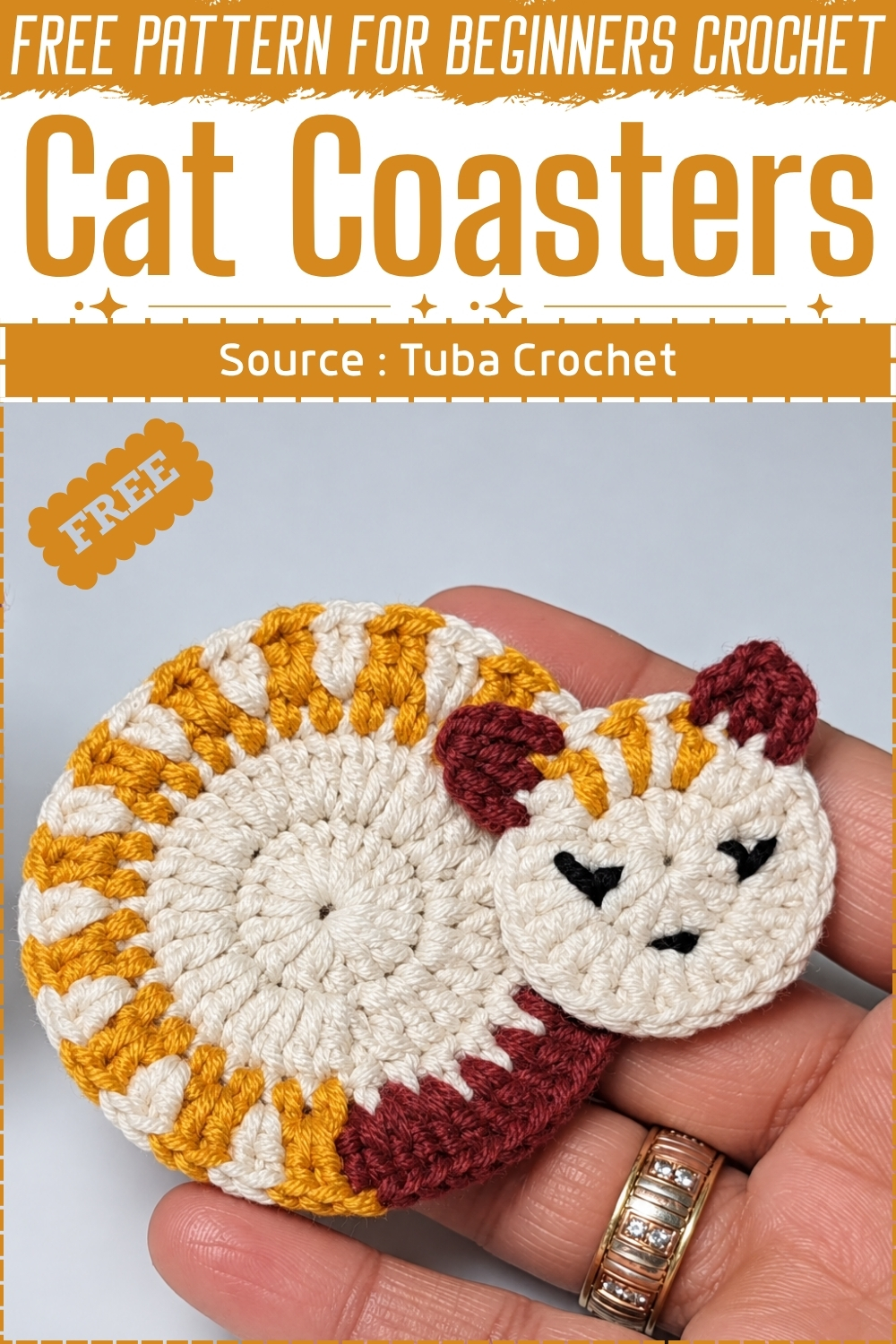 Crochet Cat Coasters