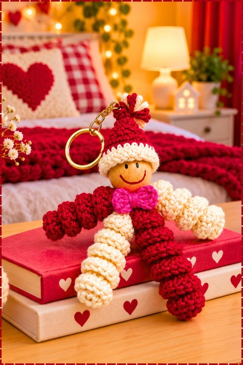 Crochet Clown Keychain 1