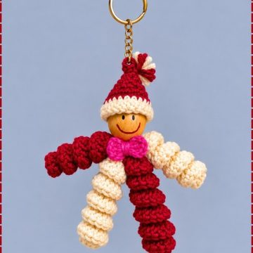 Crochet Clown Keychain 2