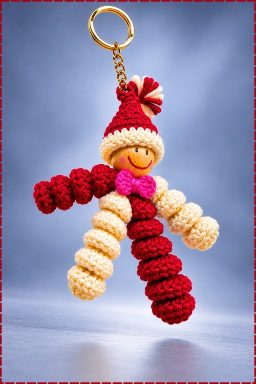 Crochet Clown Keychain 3