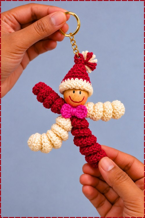 Crochet Clown Keychain 4