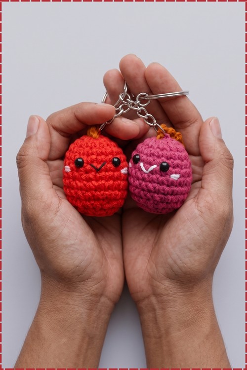 Crochet Dinosaur Amigurumi Keychain 4