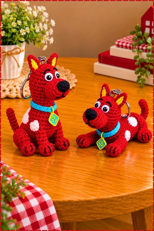 Crochet Dog Keychain 3