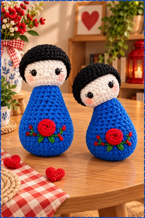 Crochet Doll Flower Embroidery 3