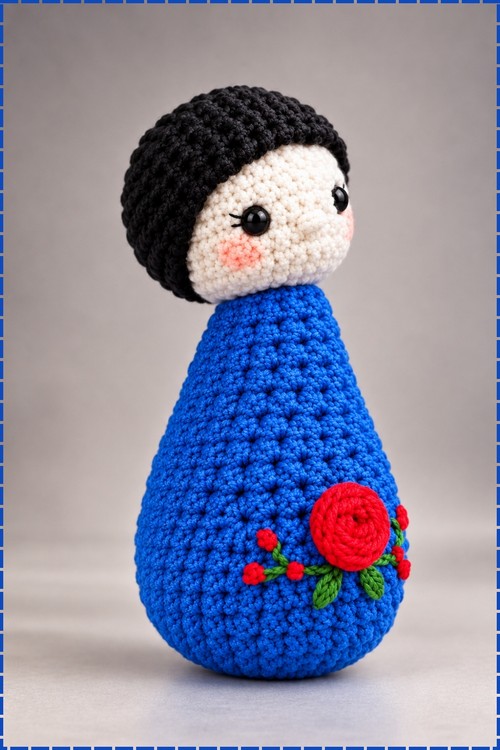 Crochet Doll Flower Embroidery 4