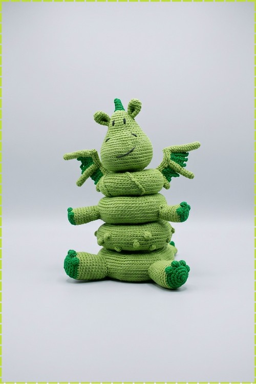Crochet Dragon Stacker Toy Amigurumi 3