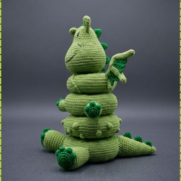 Crochet Dragon Stacker Toy Amigurumi 4 (1)