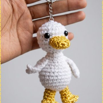 Crochet Duck Keychain 1