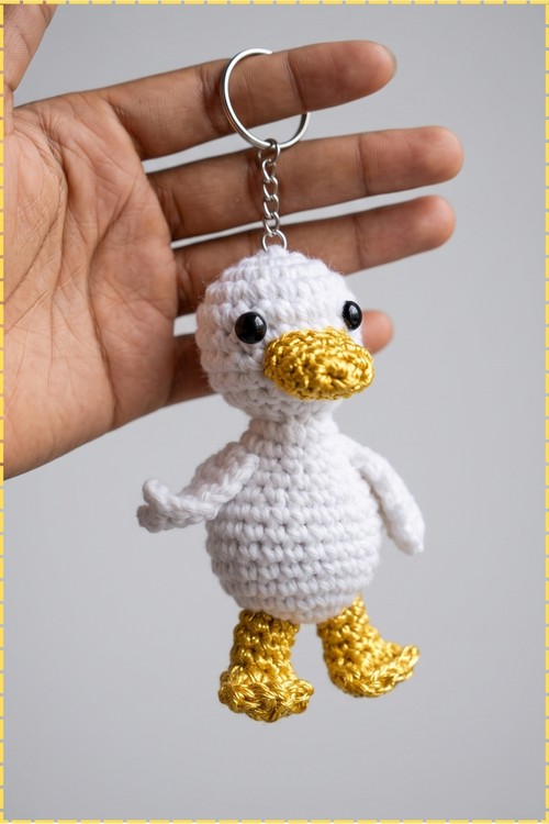 Crochet Duck Keychain 1