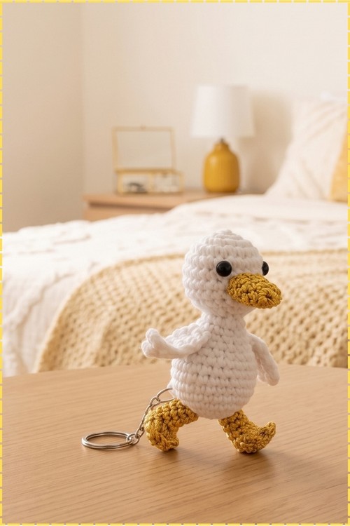 Crochet Duck Keychain 2