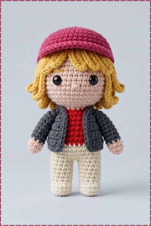 Crochet Dustin Doll Amigurumi 1
