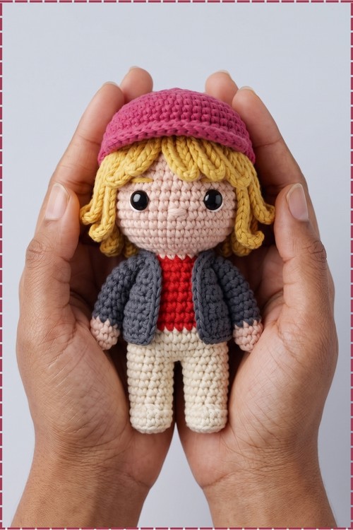 Crochet Dustin Doll Amigurumi 3