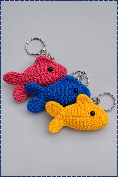 Crochet Fish Keychain 1