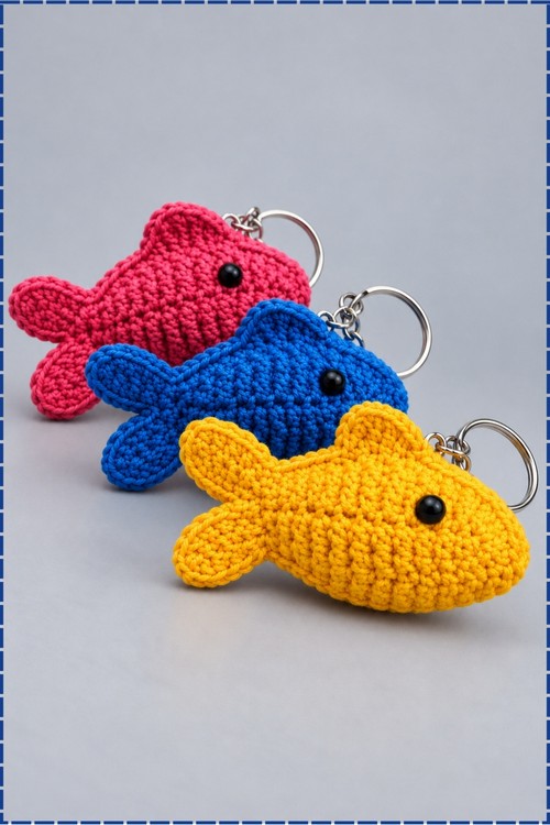 Crochet Fish Keychain 4