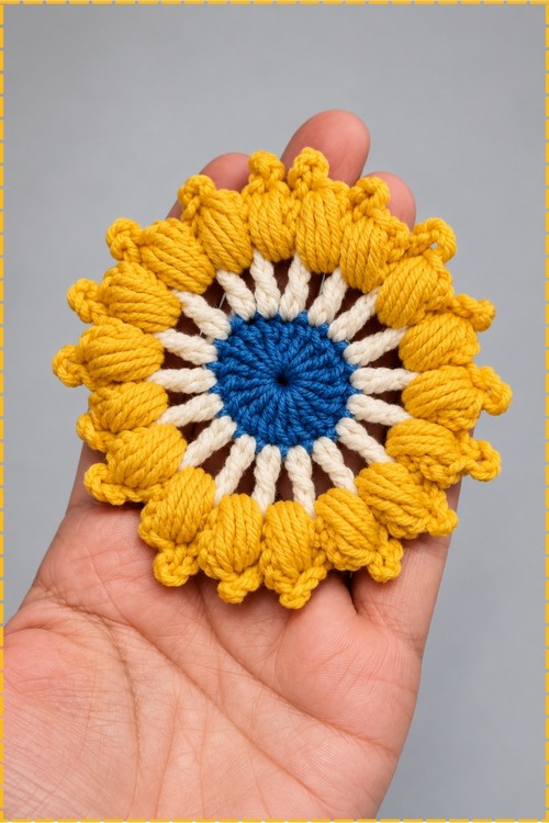 Crochet Flower Applique 1