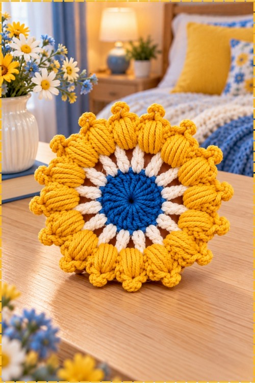 Crochet Flower Applique 2