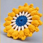 Crochet Flower Applique 3