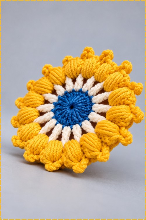 Crochet Flower Applique 3
