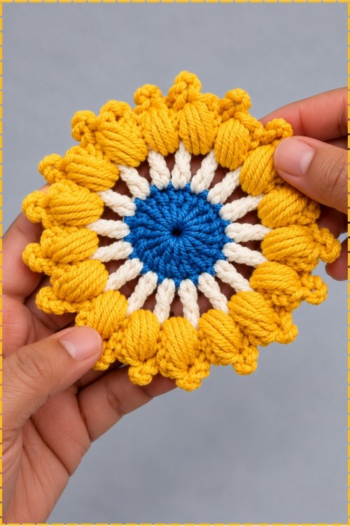 Crochet Flower Applique 4