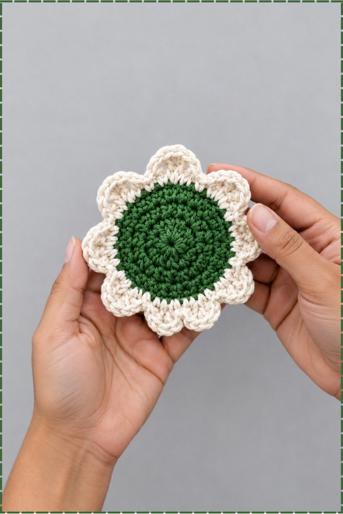 Crochet Flower Dish Scrubbie 3