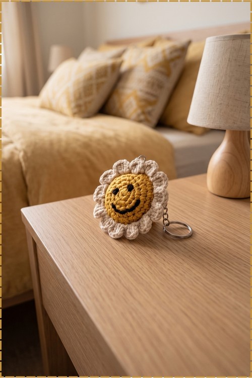 Crochet Flower Keychain 2