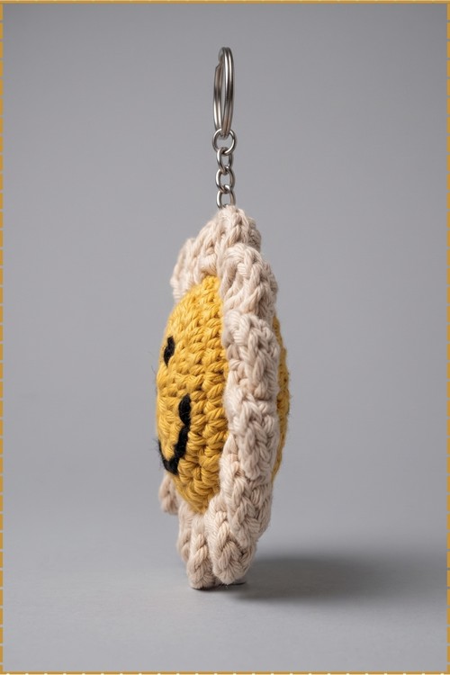 Crochet Flower Keychain 3