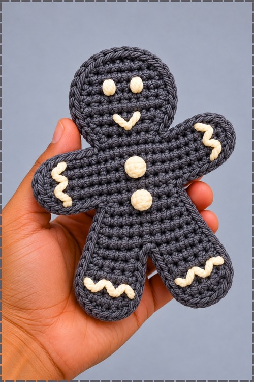 Crochet Gingerbread Doll Amigurumi 4