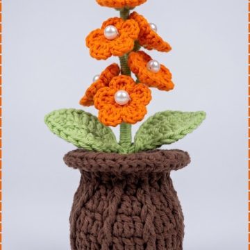 Crochet Gorgeous Flower Vase 3
