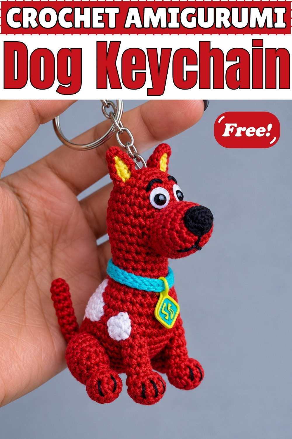 Easy CROCHET AMIGURUMI dog Keychain