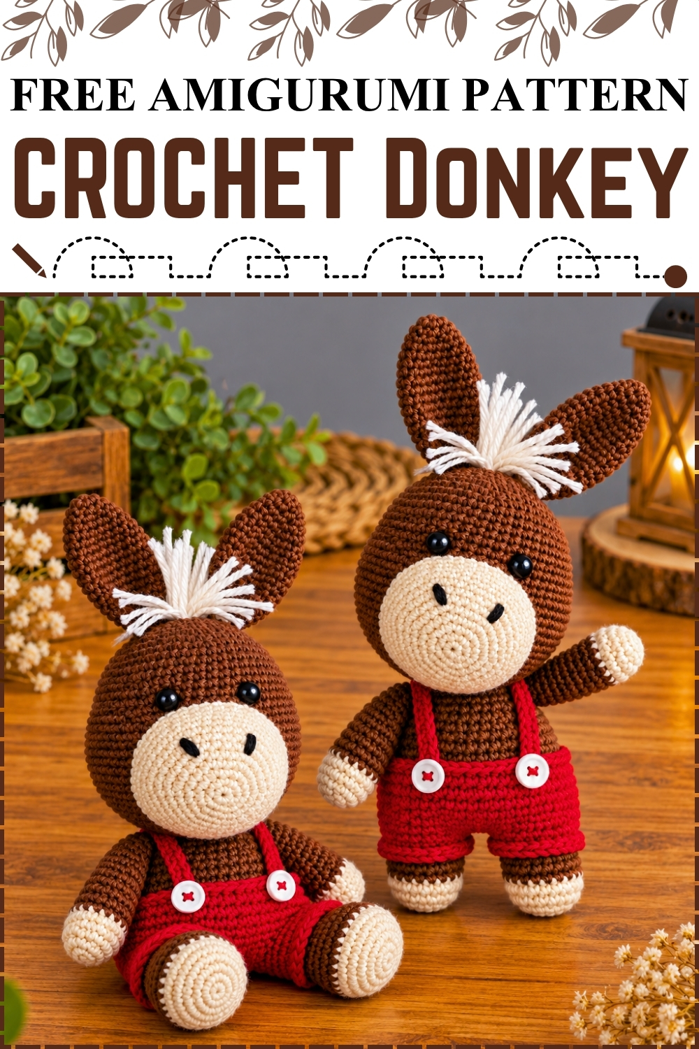 FREE AMIGURUMI CROCHET Donkey (1)