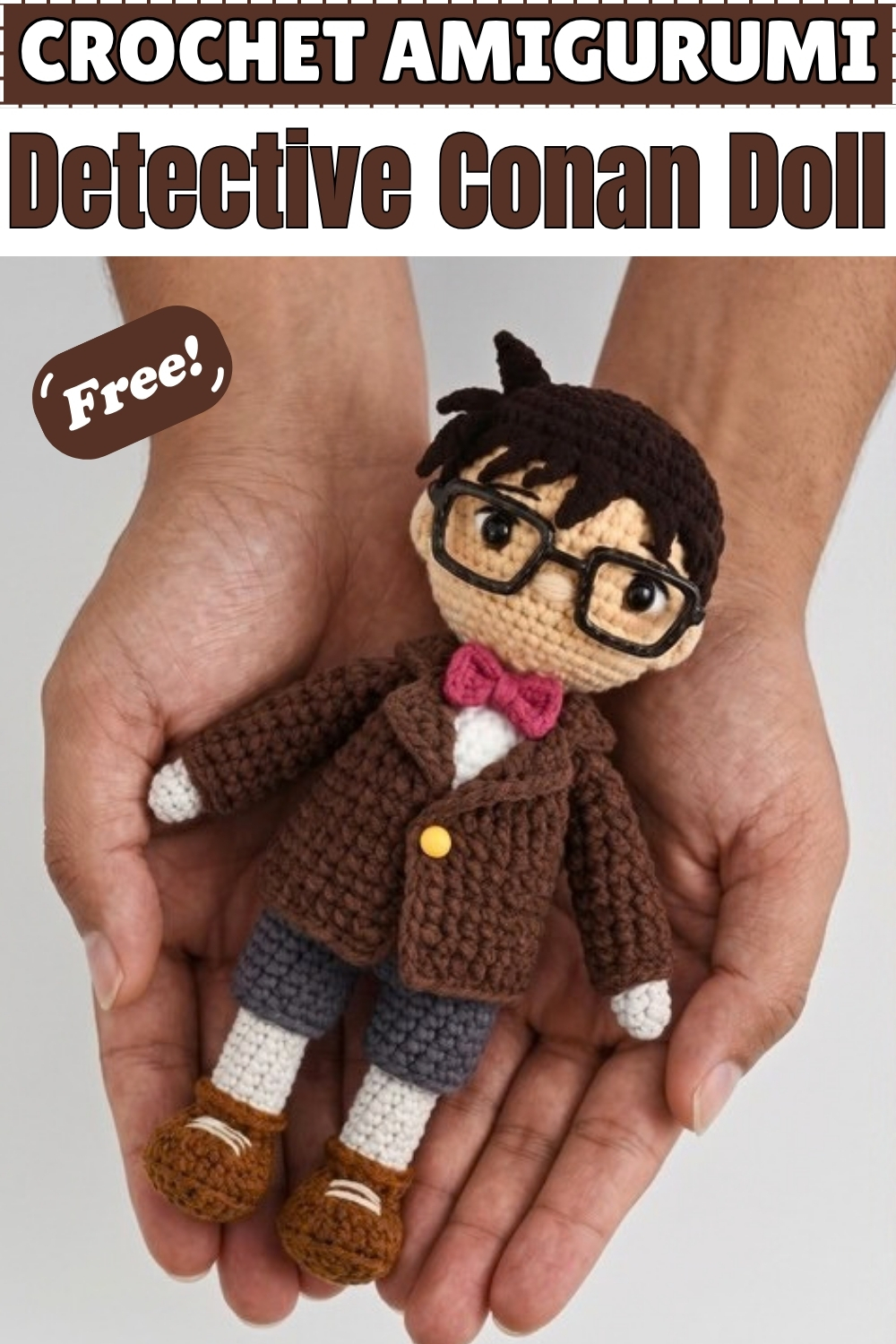 easy CROCHET AMIGURUMI Detective Conan Doll