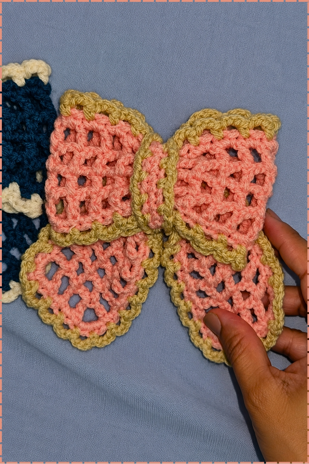 Airy Crochet Mesh Bow In Just 30 Minutes