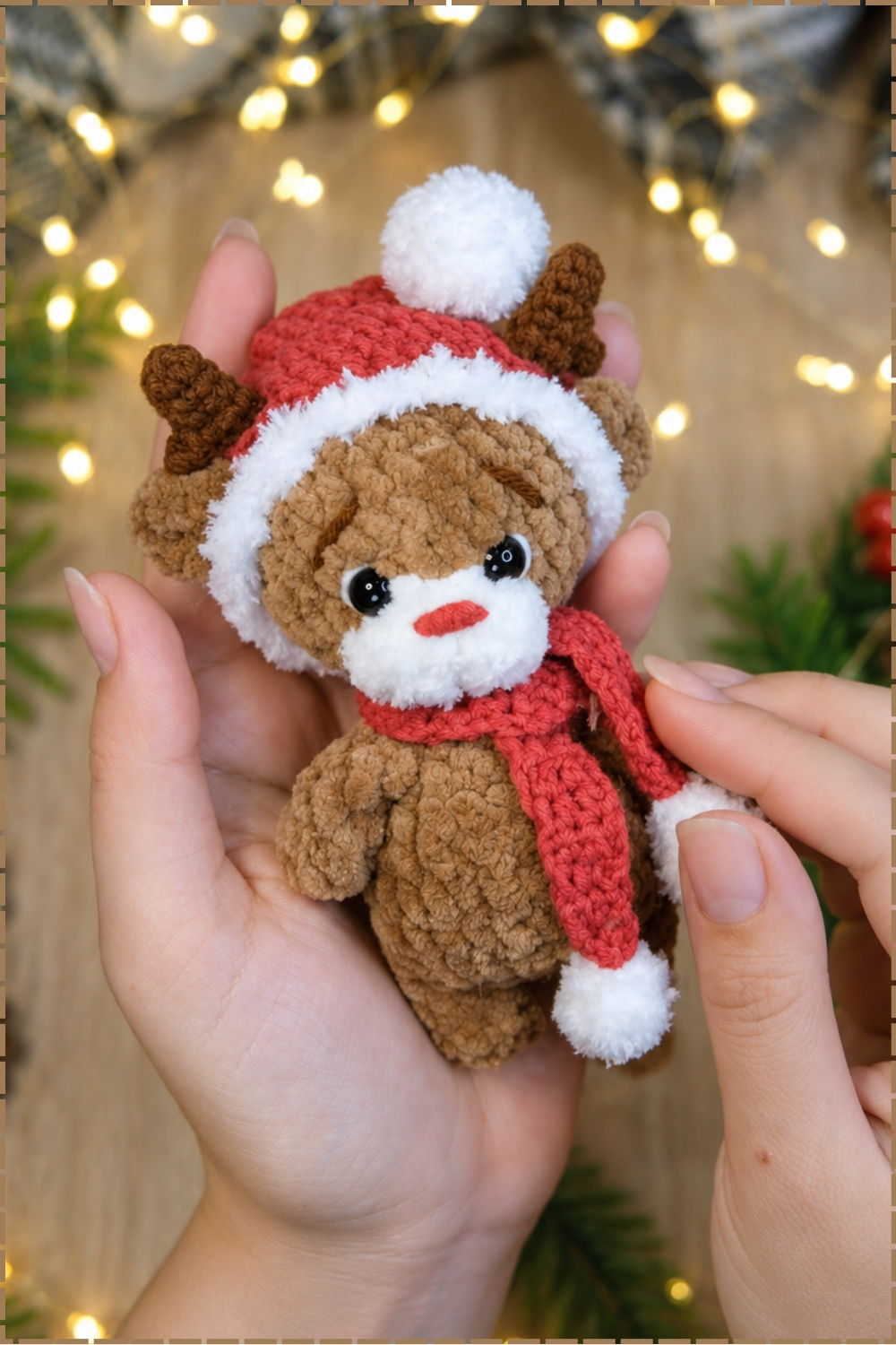 Antlered Crochet Reindeer Amigurumi