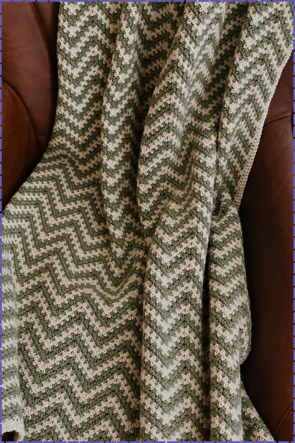 BEasy Nubby Ripple Moss Stitch Blanket Crochet Pattern