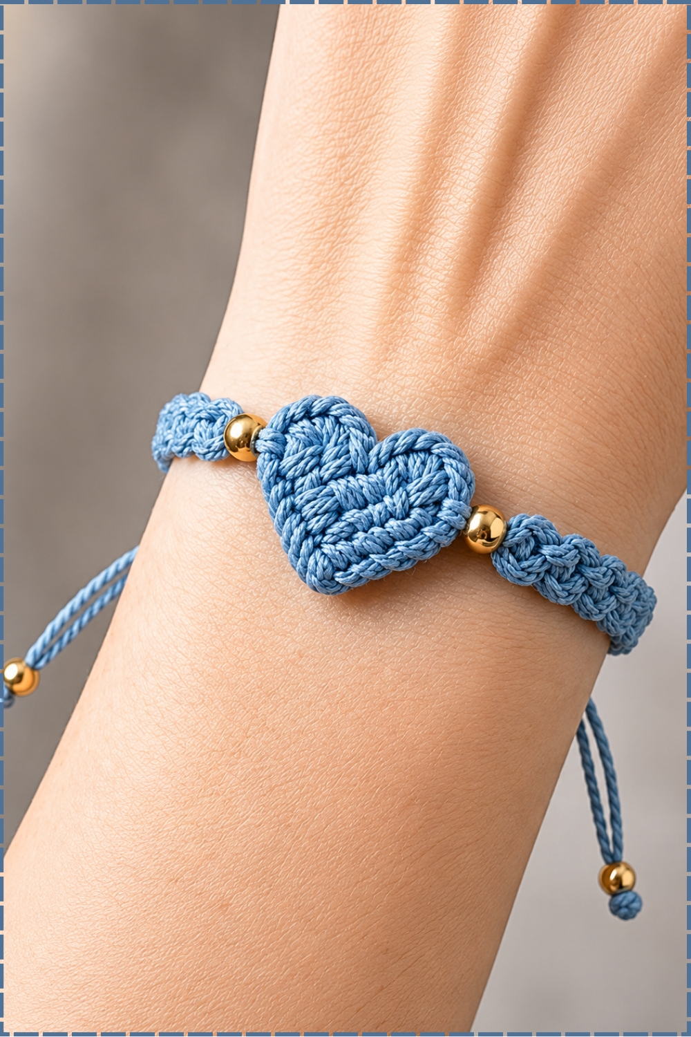 Beautiful Dainty Crochet Heart Bracelet Tutorial for Beginners