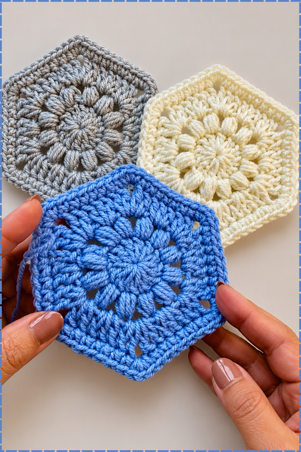 Bobbled Crochet Puff Hexagon Blanket