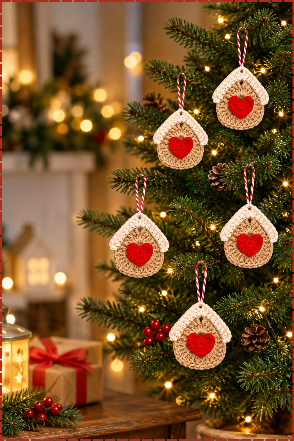 Boxy Ribbed Crochet Christmas Gingerbread House