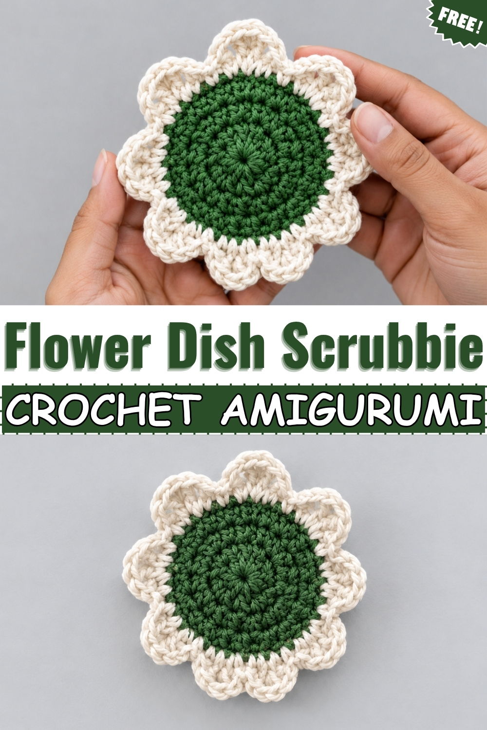 CROCHET AMIGURUMI Flower Dish Scrubbie