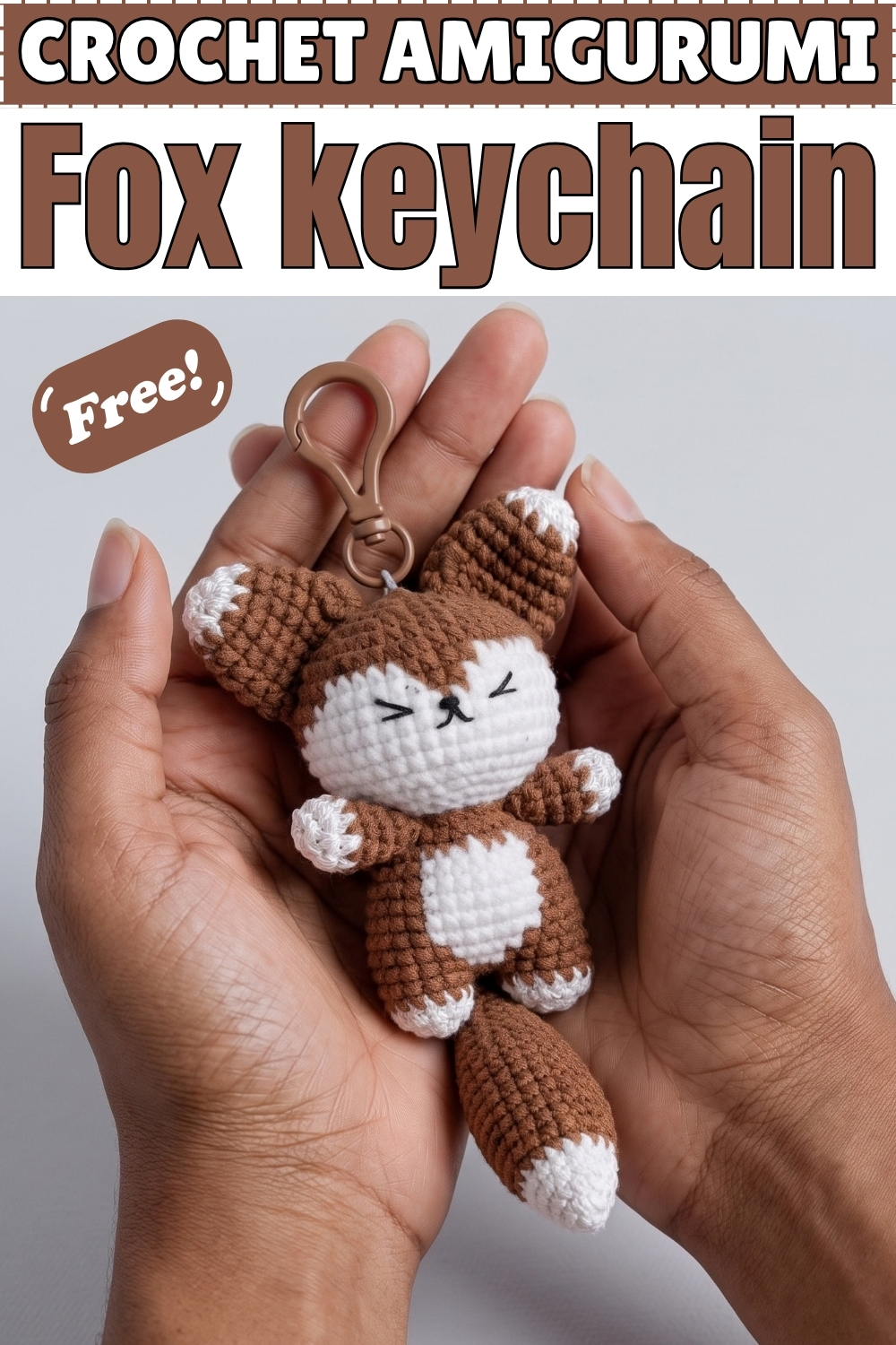 CROCHET AMIGURUMI Fox keychain
