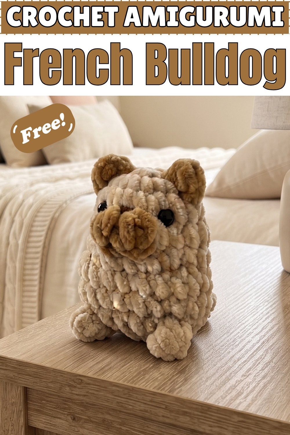 CROCHET AMIGURUMI French Bulldog