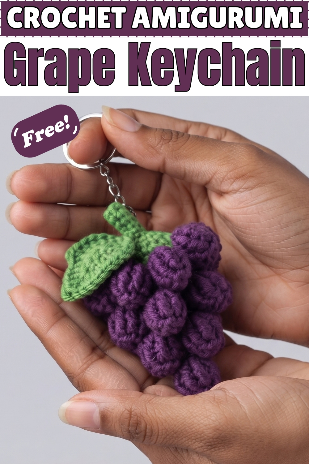 CROCHET AMIGURUMI Grape Keychain