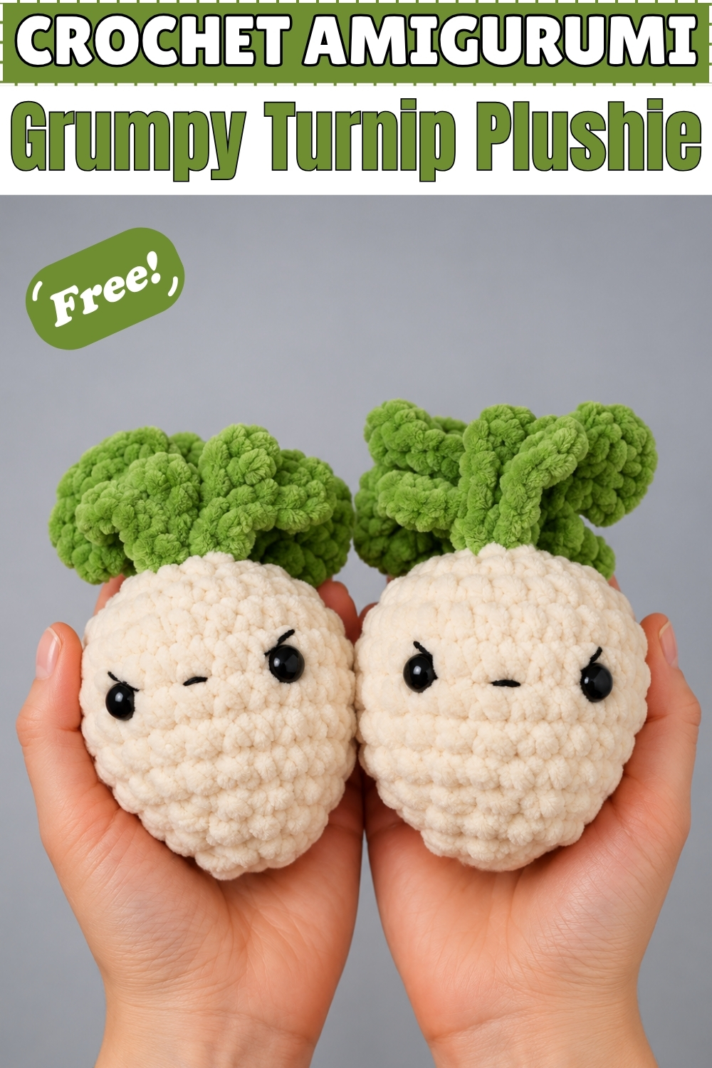 CROCHET AMIGURUMI Grumpy Turnip Plushie
