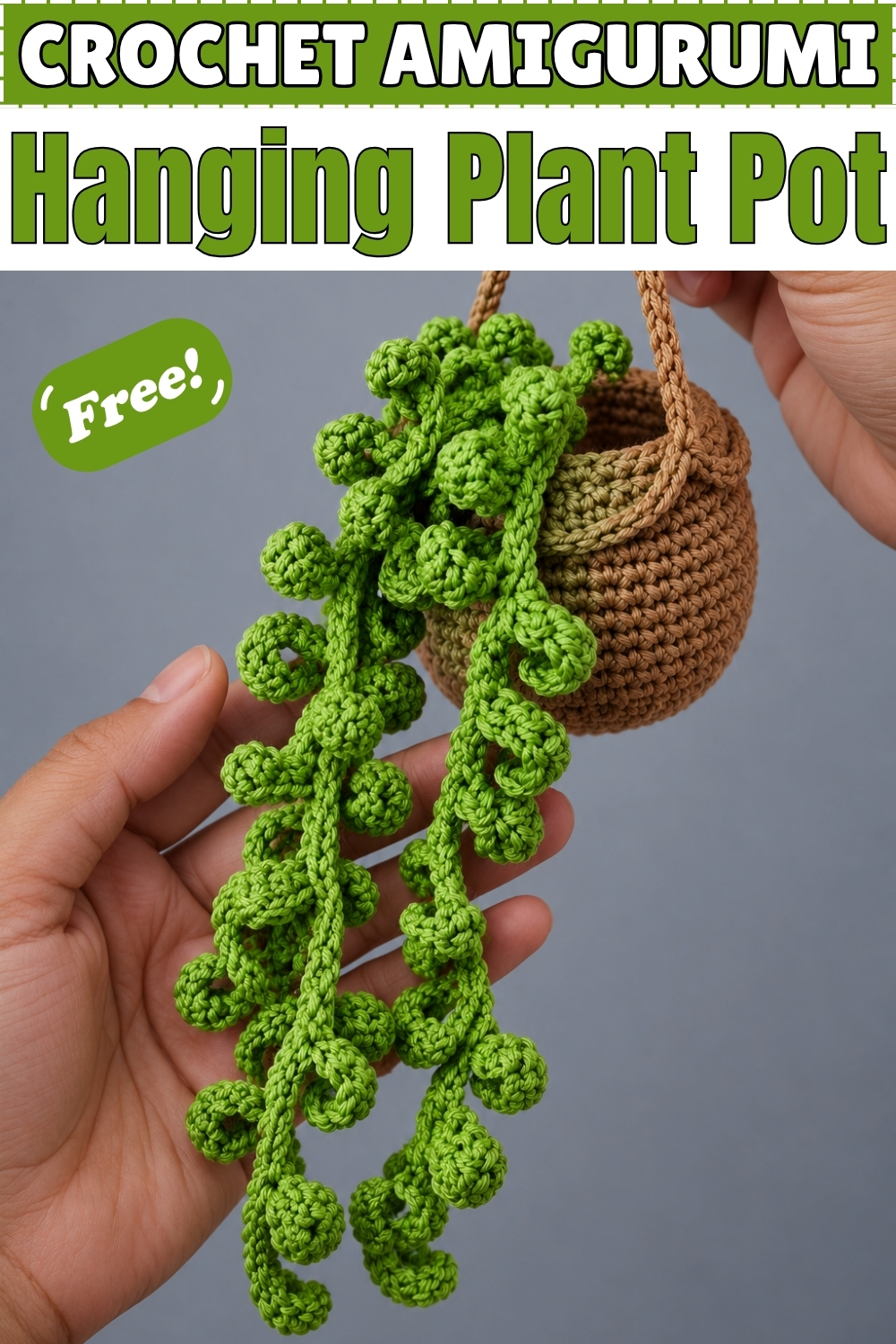 CROCHET AMIGURUMI Hanging Plant Pot
